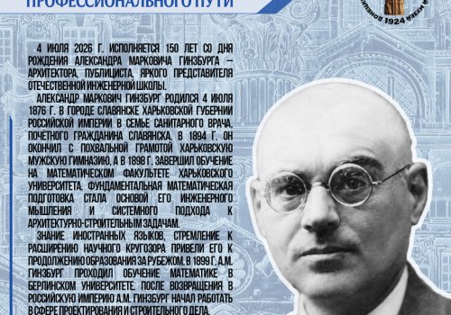 150 лет со дня рождения Александра Марковича Гинзбурга